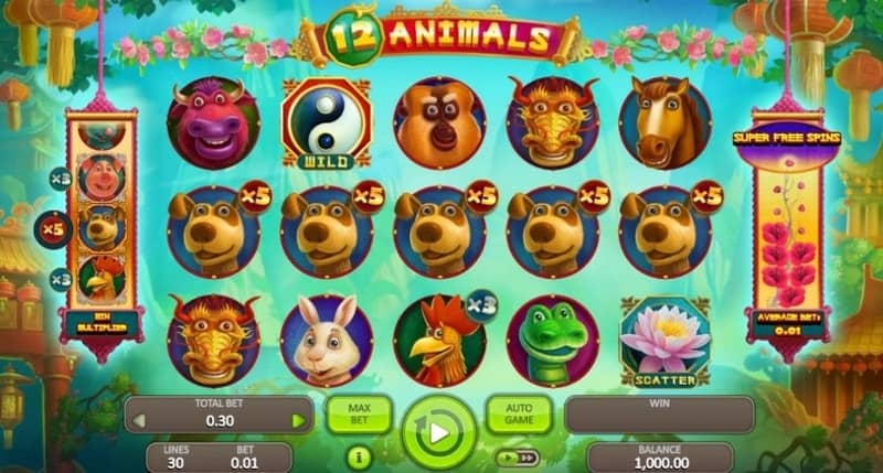 12 Animals Slot Machine
